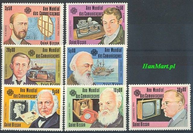 Znaczek Gwinea Bissau 1983 Mi 699-705 Czyste **