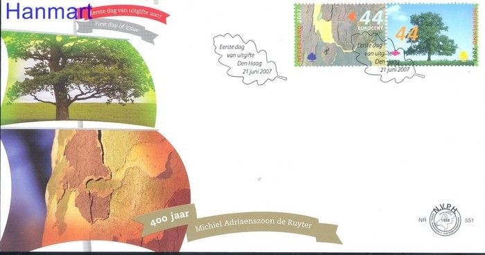 Znaczek Holandia 2007 Mi 2508-2509 FDC