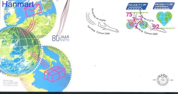 Znaczek Holandia 2008 Mi 2562-2563 FDC
