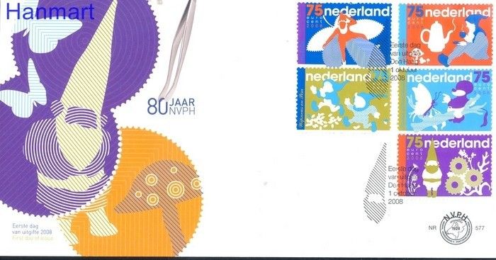 Znaczek Holandia 2008 Mi 2610-2614 FDC
