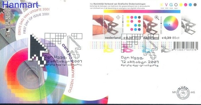 Znaczek Holandia 2001 Mi bl 72 FDC