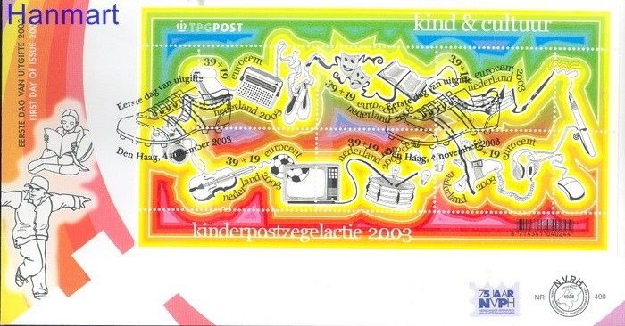 Znaczek Holandia 2003 Mi bl 79 FDC