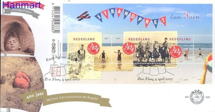Znaczek Holandia 2007 Mi bl 101 FDC
