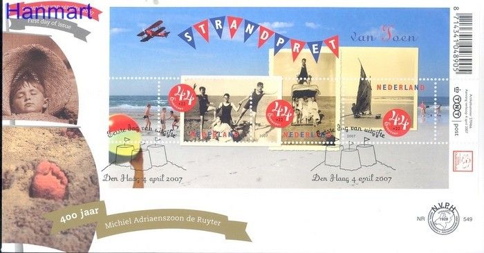 Znaczek Holandia 2007 Mi bl 102 FDC