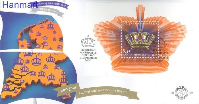 Znaczek Holandia 2007 Mi bl 105 FDC