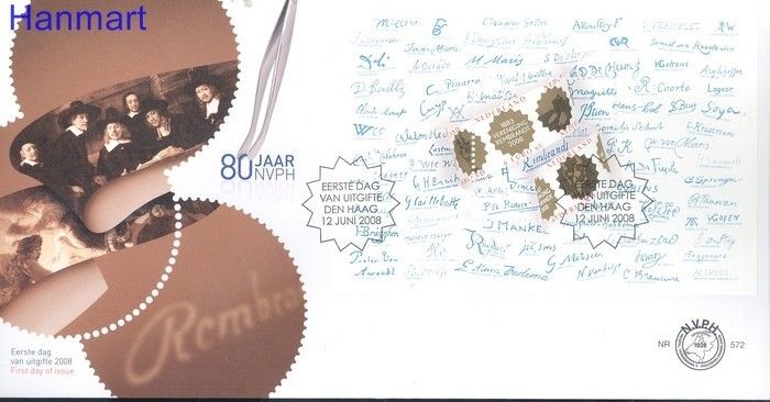 Znaczek Holandia 2008 Mi bl 112 FDC