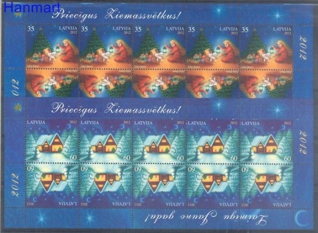 Znaczek Łotwa 2012 Mi ark 853-854 Czyste **