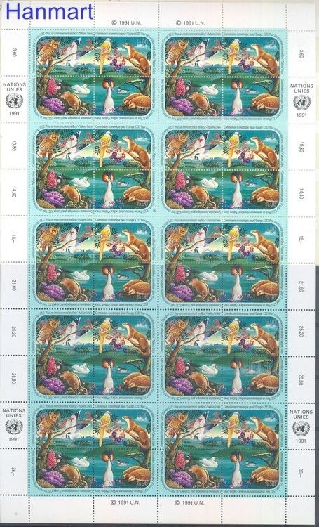 Znaczek Narody Zjednoczone Genewa 1991 Mi ark 194-197 Czyste **