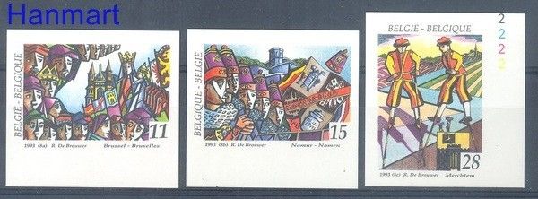 Znaczek Belgia 1993 Mi 2561-2563B Czyste **