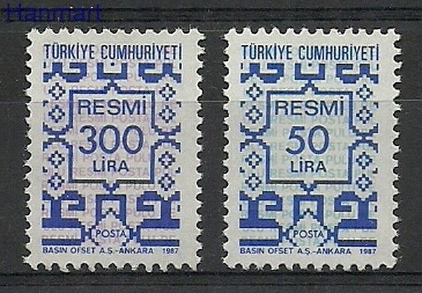 Znaczek Turcja 1987 Mi die 184-185 Czyste **