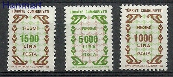 Znaczek Turcja 1993 Mi die 198-200 Czyste **