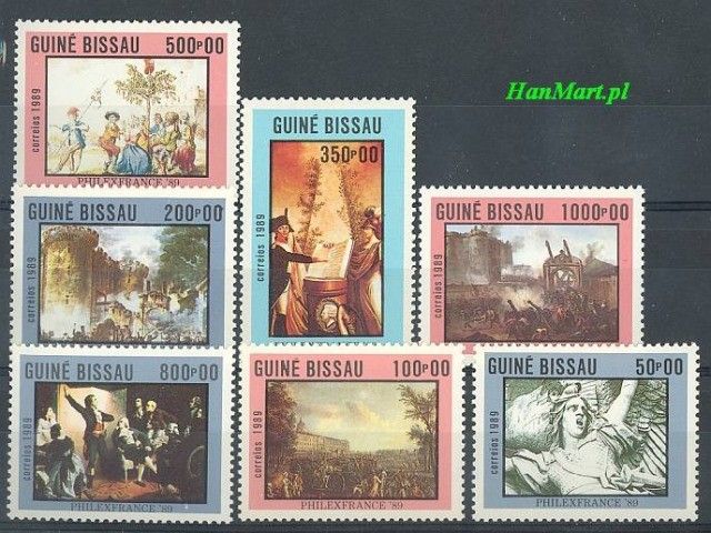 Znaczek Gwinea Bissau 1989 Mi 1057-1063 Czyste **