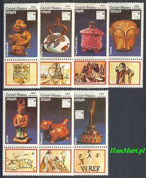 Znaczek Gwinea Bissau 1989 Mi 1065-1071 Czyste **
