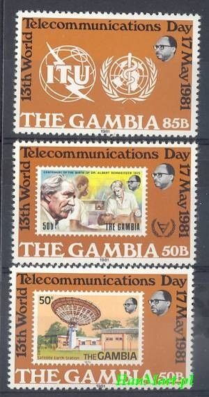 Znaczek Gambia 1981 Mi 421-423 Czyste **