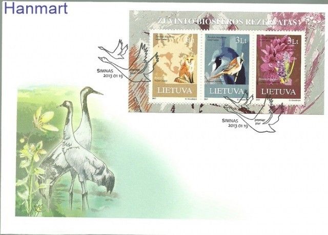 Znaczek Litwa 2013 Mi bl 47 FDC