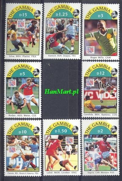 Znaczek Gambia 1993 Mi 1769-1776 Czyste **