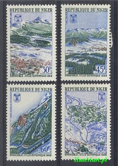 Znaczek Niger 1967 Mi 152-155 Czyste **
