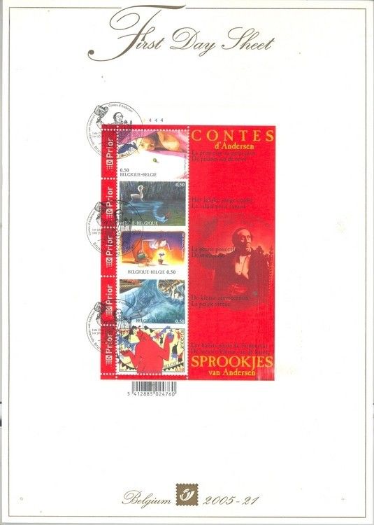 Znaczek Belgia 2005 Mi 3497-3501 FDC