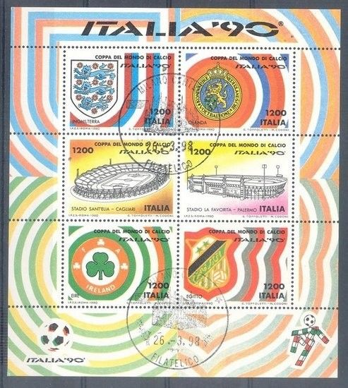 Znaczek Włochy 1990 Mi bl 8 Stemplowane