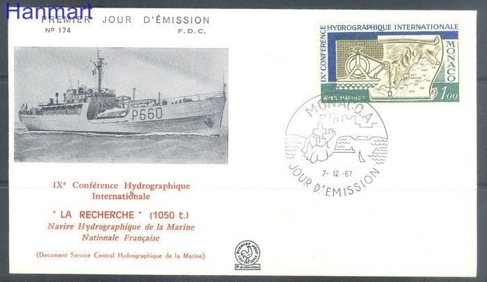 Znaczek Monako 1967 Mi 873 FDC