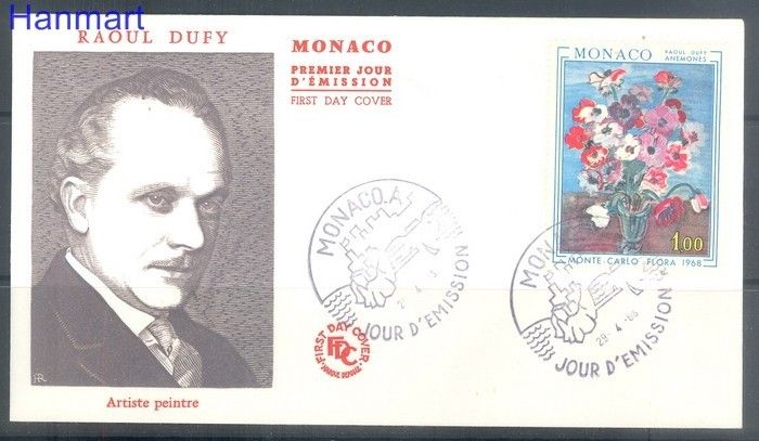 Znaczek Monako 1968 Mi 890 FDC