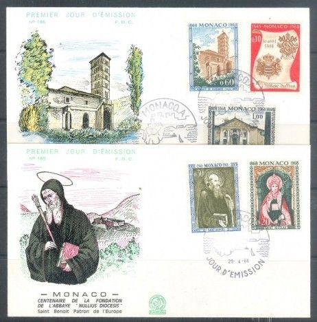 Znaczek Monako 1968 FDC