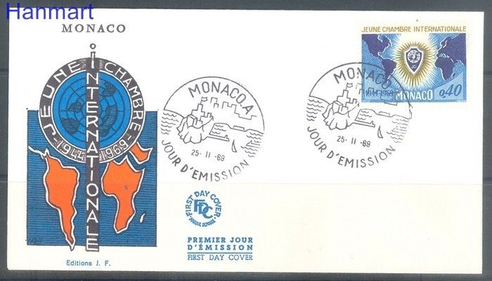 Znaczek Monako 1969 Mi 955 FDC