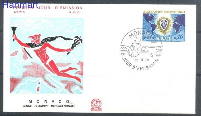 Znaczek Monako 1969 Mi 955 FDC