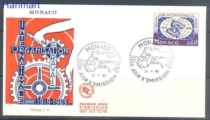 Znaczek Monako 1969 FDC