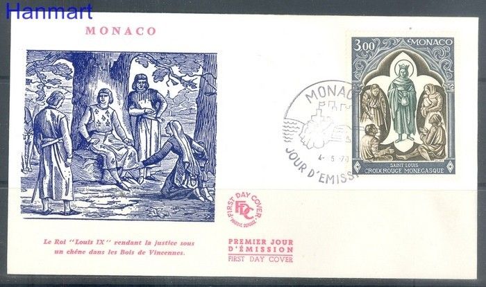 Znaczek Monako 1970 Mi 972 FDC