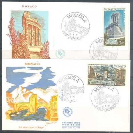 Znaczek Monako 1971 Mi 1001-1004 FDC