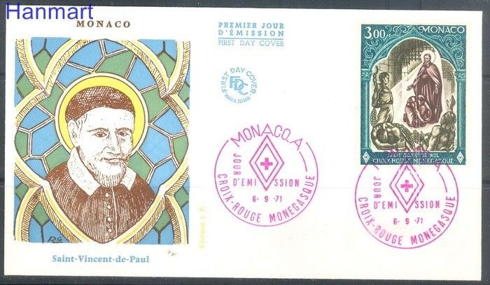 Znaczek Monako 1971 Mi 1013 FDC