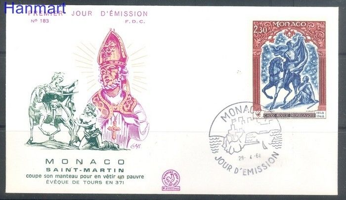 Znaczek Monako 1968 FDC