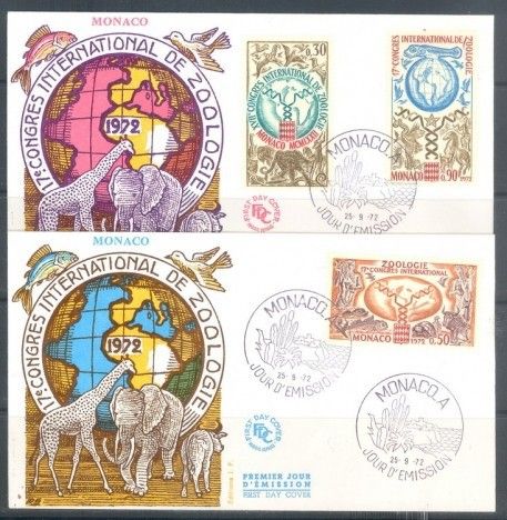 Znaczek Monako 1972 Mi 1051-1053 FDC