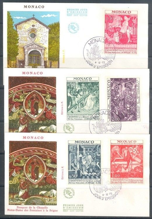 Znaczek Monako 1972 Mi 1061-1065 FDC