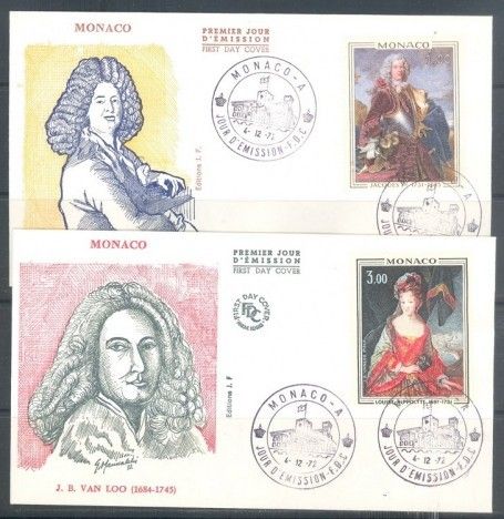 Znaczek Monako 1972 Mi 1066-1067 FDC