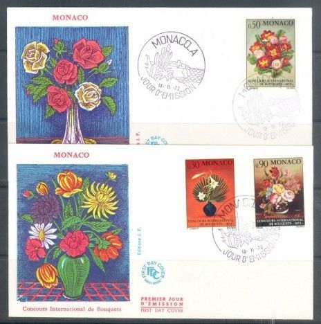 Znaczek Monako 1972 Mi 1068-1070 FDC