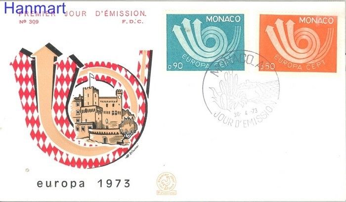 Znaczek Monako 1973 FDC