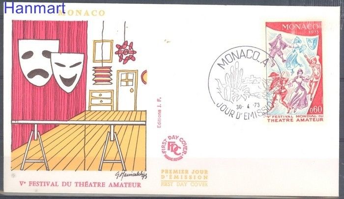 Znaczek Monako 1973 FDC