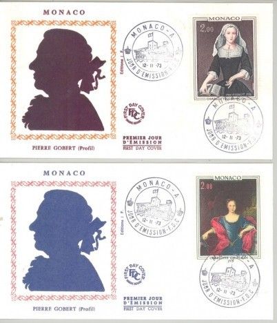 Znaczek Monako 1973 Mi 1102-1103 FDC