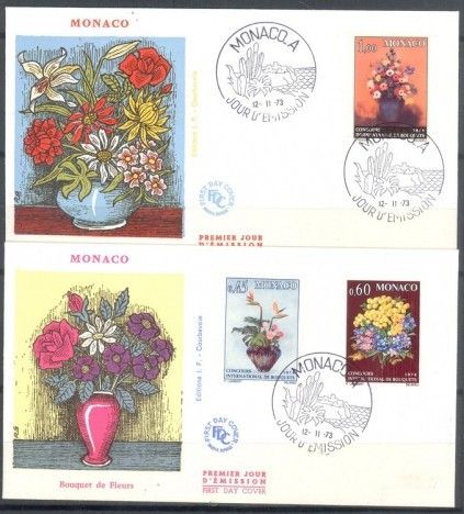 Znaczek Monako 1973 Mi 1104-1106 FDC