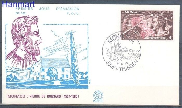 Znaczek Monako 1974 FDC