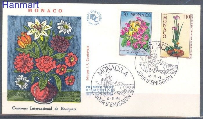 Znaczek Monako 1974 Mi 1141-1142 FDC