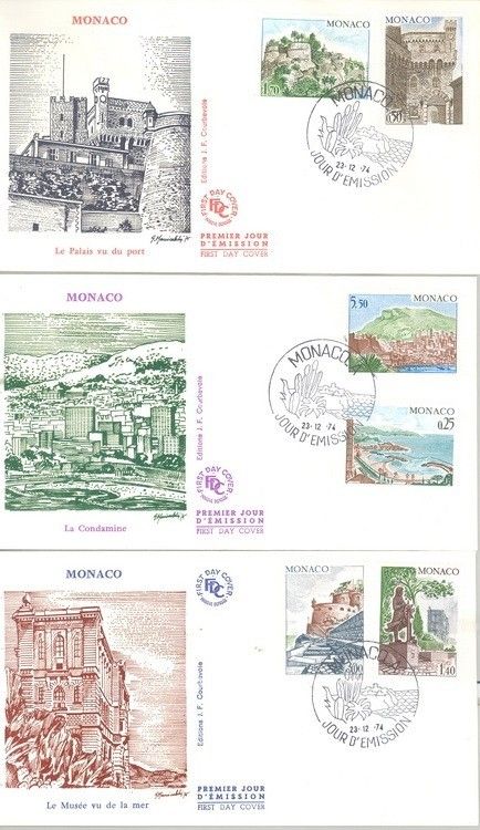 Znaczek Monako 1974 Mi 1148-1153 FDC
