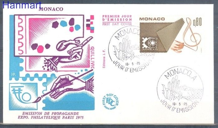 Znaczek Monako 1975 Mi  FDC