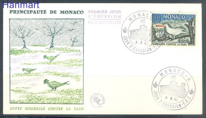 Znaczek Monako 1963 FDC