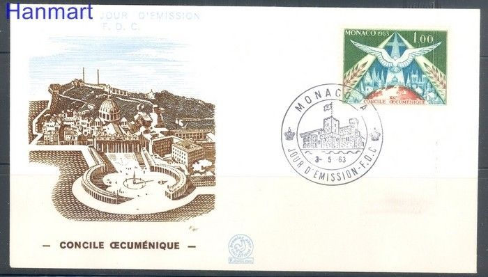 Znaczek Monako 1963 FDC