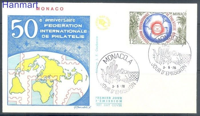 Znaczek Monako 1976 FDC