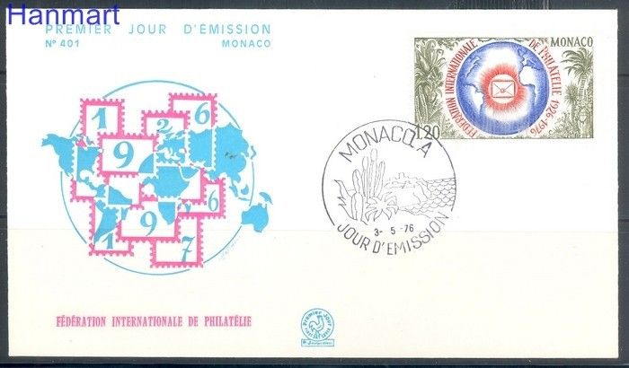 Znaczek Monako 1976 FDC
