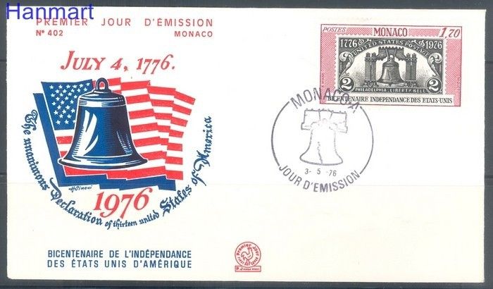 Znaczek Monako 1976 Mi 1223 FDC